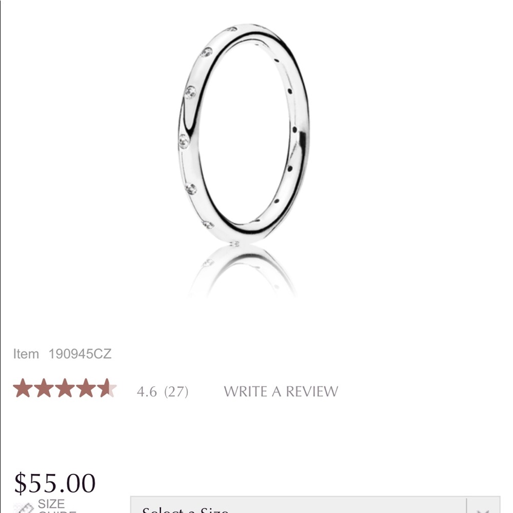 Pandora Ring Size 7.5